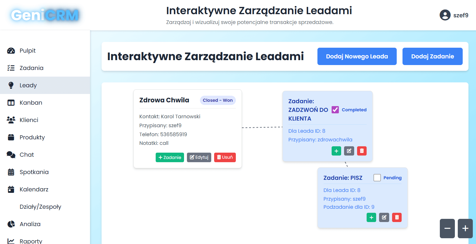 Image of a CRM system